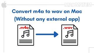 How to convert m4a to wav on mac