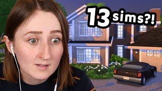 i built a giant house for THIRTEEN sims
