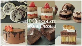 10가지 초콜릿 케이크&디저트 모음.zip : 10 Chocolate Cake & Dessert Recipe | 홈베이킹 영상 모음 Baking Video |Cooking tree