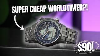 A WORLD TIMER WATCH FOR LESS THAN $100?! | Welly Merck Worldtimer Automatic Unboxing & Review