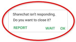 How To Fix Sharechat isn't Responding Error Android Fix Sharechat Not Open Problem Android