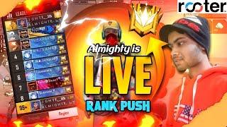 RANK PUSHING WITH REGION 2 GRANDMASTER PLAYER  || MIGHTY LIVE FF || REGION 1 PUSHER LIVE @NGXEONFF