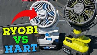 Clamp Fan Battle! (Ryobi Clamp Fan vs. Hart Clamp Fan)