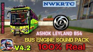 UPDATE VERSION BUSSID V4.2  NWKSRTC ASHOK LEYLAND BS4 ENGINE SOUND MOD PACK SUPPORT FOR ALL MOD