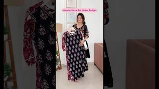 Meesho Kurta Set Haul l Cotton Kurti Pant Dupatta l Meesho latest summer  haul #meesho #kurtaset