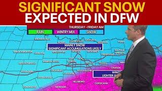 Dallas Weather: Significant snow accumulation expected in North Texas