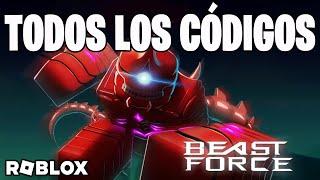 TODOS los CÓDIGOS de  BEAST FORCE  activos Y actualizados / NEW UPDATE / ROBLOX / TilloASR