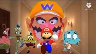 Mario And His Friends Running Away from the Wario Apparition (Re uploaded)