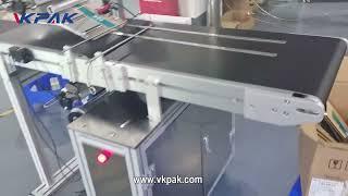 Top And Bottom Labeling Machine For Pouch With Paging Device