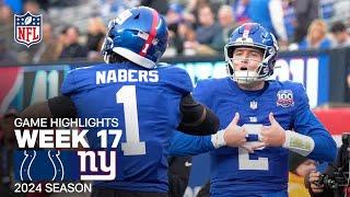 Indianapolis Colts vs. New York Giants | 2024 Week 17 Game Highlights