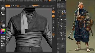 Shinobi | Game Character | Part 2 | Cloth | MarvelousDesigner ZBrush