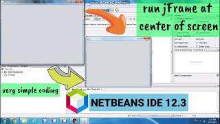 How to set jFrame at center of screen || netbean 12.3 || set jFrame at center during run time