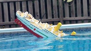 5 Foot LEGO Britannic Model Sinking [Video 2]