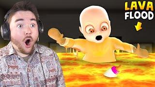 FLOODING THE BABY’S HOUSE IN LAVA!!! | The Baby In Yellow Gameplay (Mods)