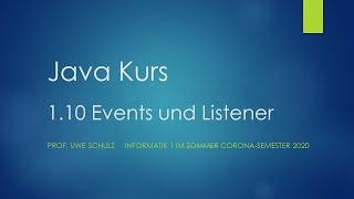 Java Kurs 1.10 Events und Listener