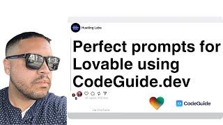 Crafting perfect prompts for Lovable using CodeDev