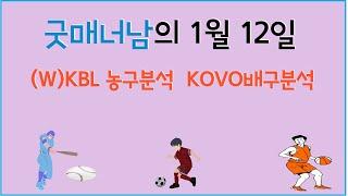 1월 12일 kbl분석 , kovo분석 , 프로토분석 , 스포츠분석 , 농구분석 , 배구분석