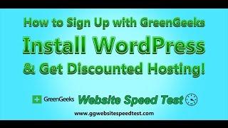 How to Sign Up with GreenGeeks, Install WordPress, and get Discounted Hosting!