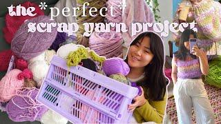 THIS is the *perfect* scrap yarn project… (you need to try this!!) also, I learnt how to knit!!!