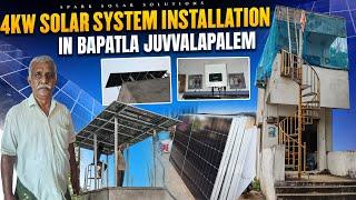 Solar installation | 4kw Solar System With Elevated Structure | N-Type TOPCON | #solar