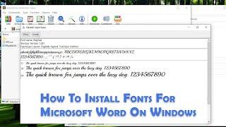 How to Install Fonts for Microsoft Word on Windows 10 (SOLVED)