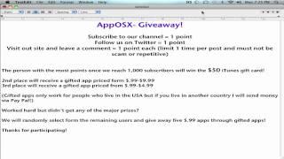 Giveaway!- By AppOSX!