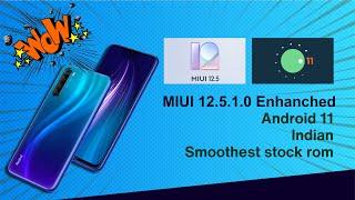 MIUI 12.5.1.0 Indian | Android 11 | Smoothest MIUI 12 rom | Redmi Note 8