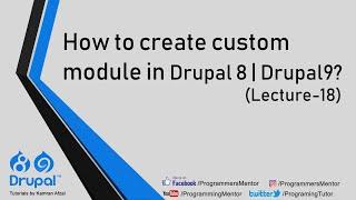 How to create custom module in Drupal 8 | Drupal9? Urdu/Hindi | Lecture-18