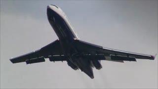 (RARE) Malibu Consulting Corp. Boeing 727 take off at Zürich-Kloten (Live ATC)