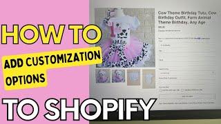 How To Add Customized Options To Your Products On Shopify