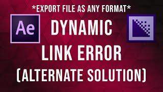 AEGP Plugin AE Dynamic link server; Media encoder not installed | ALTERNATE SOLUTION | 100% working
