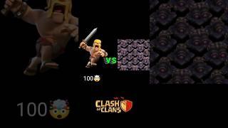 100 Barberion VS max level Canon in Clash Of Clans #clashofclans #gaming #gamingshorts