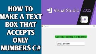 How to Make a Textbox that accepts only numbers c# | Numbers TextBox in C# visual studio