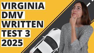 Virginia DMV Written Test 3 2025 (60 Questions with Explained Answers)