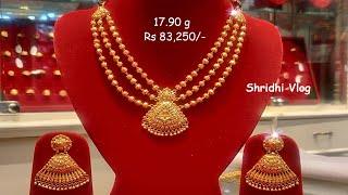 Latest Gold Necklace Set with Price and Weight 2021 || Shridhi Vlog