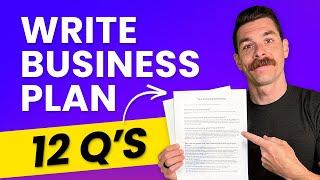 Answer These 12 Questions To Write A Business Plan