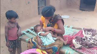 Dehati Bhabhi Cute Baby Feeding Vlog Village lifestyle