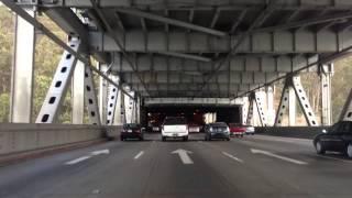 Driving into San Francisco over Bay Bridge towards Oakland to Hwy 580