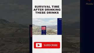 Human's Survival Time after drinking these Drinks. #infozone #survival #survivaltime