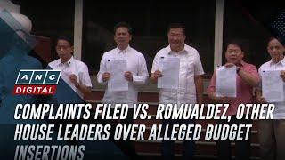 Complaints filed vs. Romualdez, other House leaders over alleged budget insertions | ANC