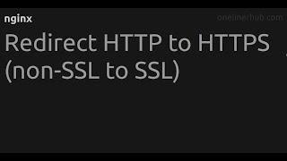 Redirect HTTP to HTTPS (non-SSL to SSL)