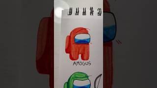 Amogus  (REMAKE- NEW STYLE) #art #shorts #drawing #amongus #amogus #funny #sus #foryou #artist