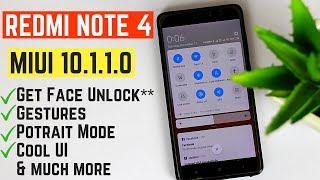 Redmi Note 4 Stable MIUI 10.1.1.0 Update [No ROOT] | Potrait mode & Gestures