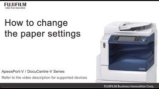 How to change the paper settings