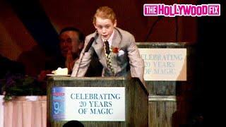 Macaulay Culkin From Home Alone Climbs Up On The Podium To Speak At The 1994 Warner Bros. Luncheon