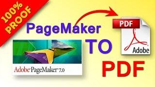 How to convert PageMaker file to PDF