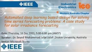 Automated deep learning based-design for solving time series forecasting problems