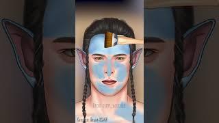 Avatar makeup transformation #amsr #animation #oddlysatisfying #satisfying