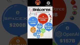 The world's most valuable Unicorn #world #most#valuable #spacex#bytedance #openai #canva #usaeconomy