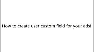 How to add user custom fields on your website!